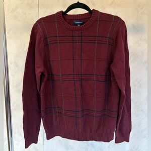 Croft & Barrow Men's Maroon Plaid Sweater
